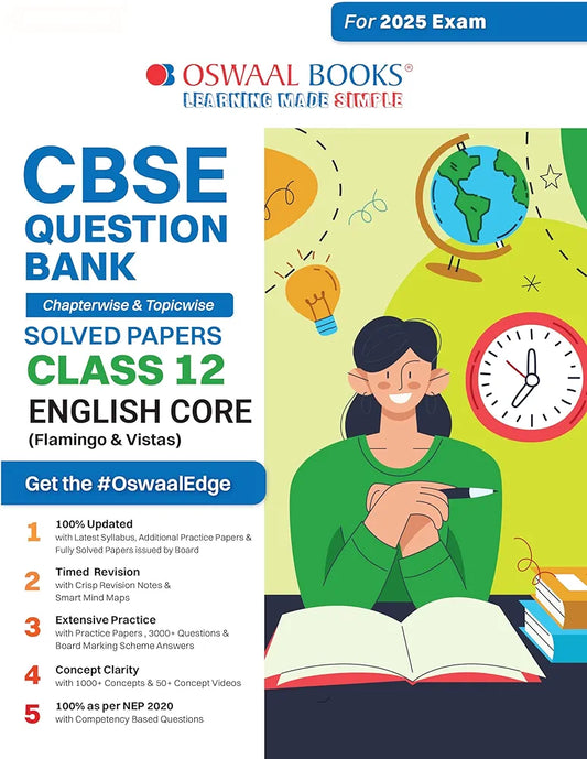 Oswaal CBSE Question Bank Class 12 English Core, Chapterwise and Topicwise Solved Papers For Board Exams 2025