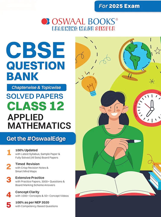 Oswaal CBSE Question Bank Class 12 Applied Mathematics, Chapterwise and Topicwise Solved Papers For Board Exams 2025