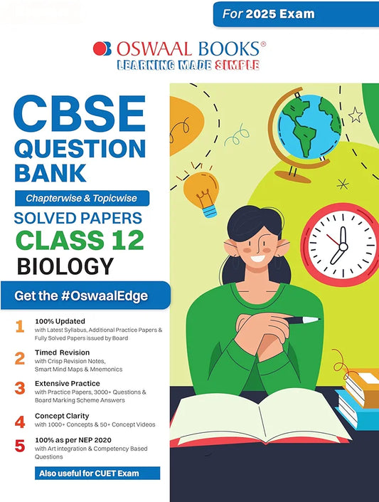 Oswaal CBSE Question Bank Class 12 Biology, Chapterwise and Topicwise Solved Papers For Board Exams 2025