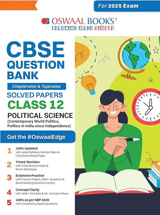 Oswaal CBSE Question Bank Class 12 Political Science, Chapterwise and Topicwise Solved Papers For Board Exams 2025