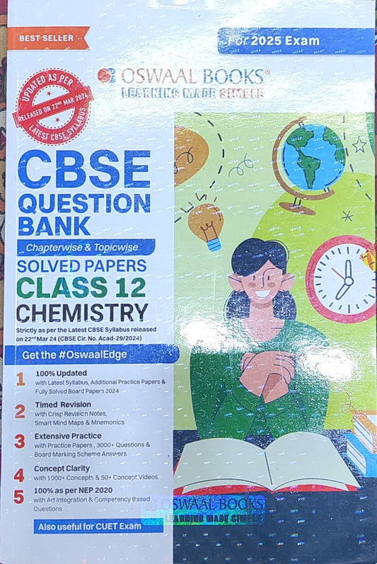 Oswaal CBSE Question Bank Class 12 Chemistry, Chapterwise and Topicwise Solved Papers For Board Exams 2025